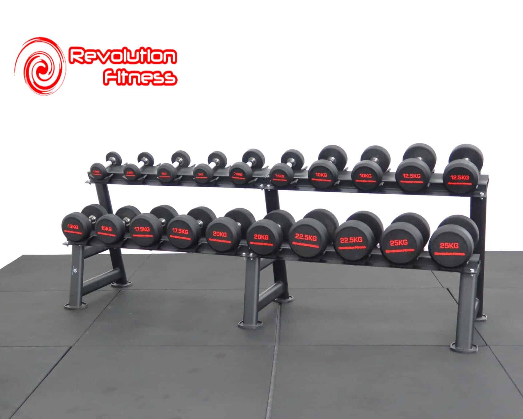 2.5KG-25KG ROUND RUBBER DUMBELL SET - Image 3