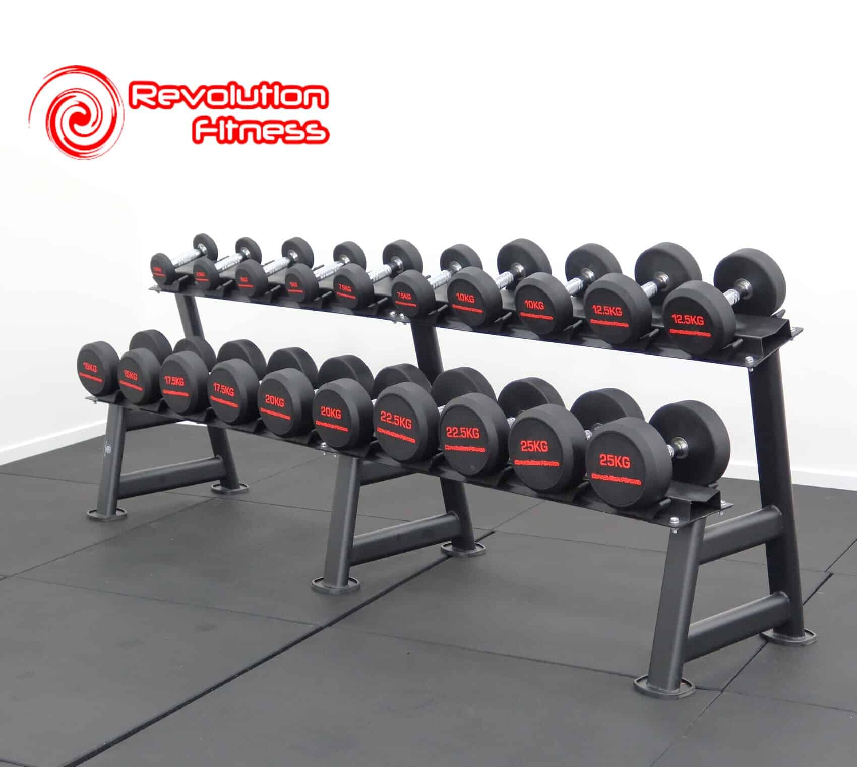 2.5KG-25KG ROUND RUBBER DUMBELL SET - Image 4