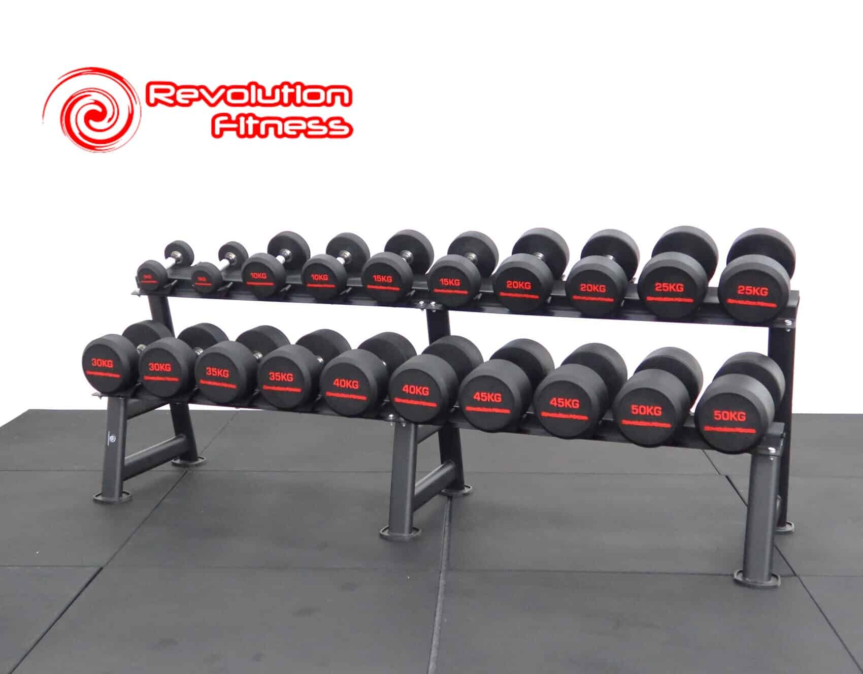 5KG-50KG ROUND RUBBER DUMBELL SET - Image 4